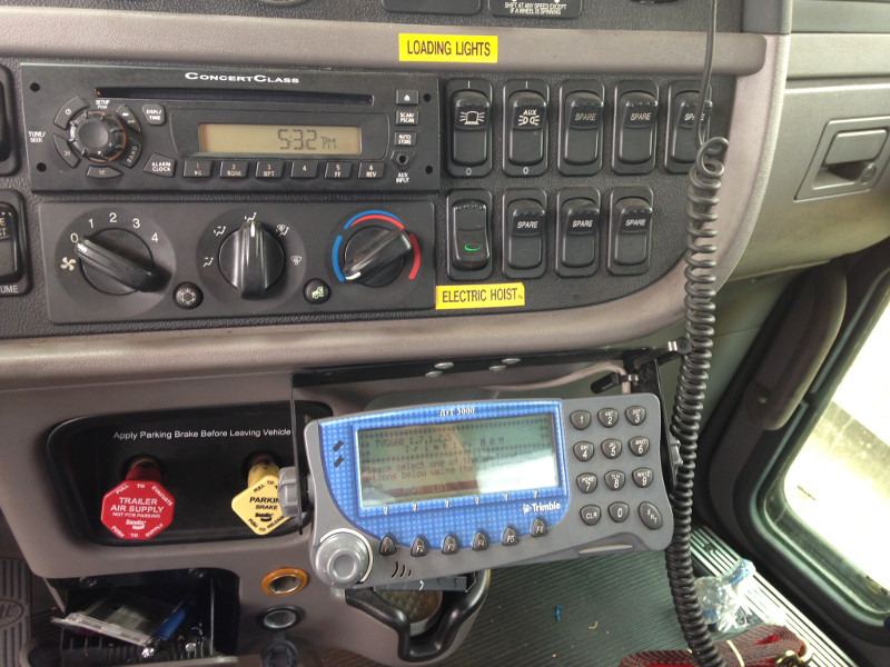 Dashboard of our trucks shows advanced technology
